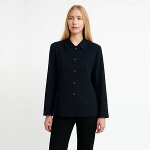 2/$30 Garfield and Marks Ashley Shirt Jacket Knit Blazer  Black 6 #BAG3